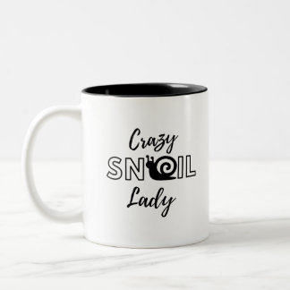 Caneca De Café Em Dois Tons Senhora de caracol louca