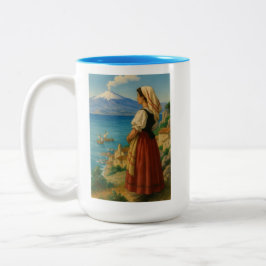 Caneca De Café Em Dois Tons "Senhora de Catania"