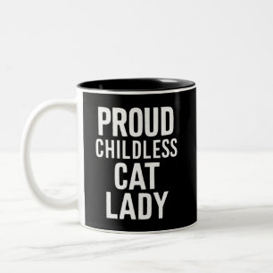Caneca De Café Em Dois Tons Senhora de Gato Sem Fios para Gato Mãe Mulher Gato