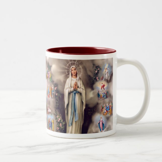 Caneca De Café Em Dois Tons Senhora de Lourdes (Direita)