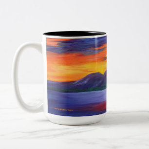 Caneca De Café Em Dois Tons Senhora Dormindo