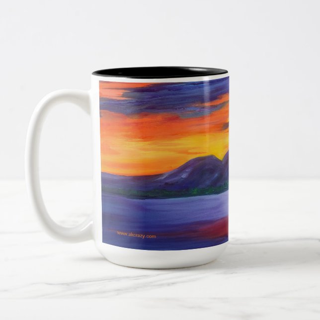 Caneca De Café Em Dois Tons Senhora Dormindo (Esquerda)