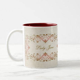 Caneca De Café Em Dois Tons Senhora Jane Senhora do copo da casa senhorial