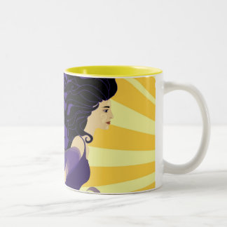 Caneca De Café Em Dois Tons Senhora Noite