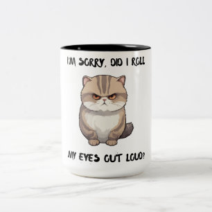 Caneca De Café Em Dois Tons Senhoras, caneca, desculpe, eu rodei?