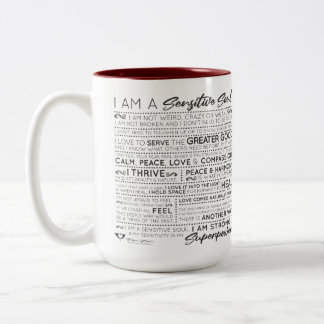 Caneca De Café Em Dois Tons Sensibilidade é a sua superpotência, Mug de Dois T