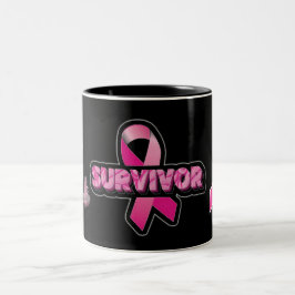 Caneca De Café Em Dois Tons Sensibilização do Cancer da Mama