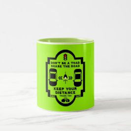 Caneca De Café Em Dois Tons Sensibilização para a segurança rodoviária