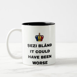 CANECA DE CAFÉ EM DOIS TONS SENTA-SE BEM, PODERIA TER SIDO PIOR