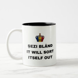 CANECA DE CAFÉ EM DOIS TONS SENTA-SE TRANQUILAMENTE, VAI SE RESOLVER POR SI