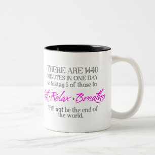Caneca De Café Em Dois Tons Sentar-Relaxar-Respire