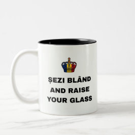 CANECA DE CAFÉ EM DOIS TONS SENTE-SE BEM E ERGA O COPO