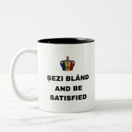 CANECA DE CAFÉ EM DOIS TONS SENTE-SE BEM E FIQUE SATISFEITO