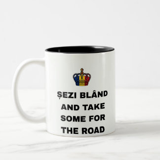 CANECA DE CAFÉ EM DOIS TONS SENTE-SE BEM E LEVA ALGUM PARA A ESTRADA
