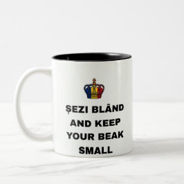 CANECA DE CAFÉ EM DOIS TONS SENTE-SE BEM E MANTENHA O BICO PEQUENO