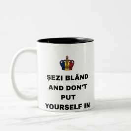 CANECA DE CAFÉ EM DOIS TONS SENTE-SE BEM E NÃO SE META EM