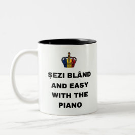 CANECA DE CAFÉ EM DOIS TONS SENTE-SE BEM E TOCA PIANO COM FACILIDADE