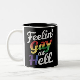 Caneca De Café Em Dois Tons Sentir Gay como orgulho LGBT