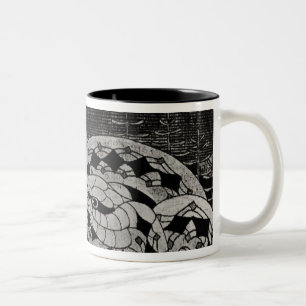 Caneca De Café Em Dois Tons Seppo Llmarinen que Ploughing o campo dos cobras