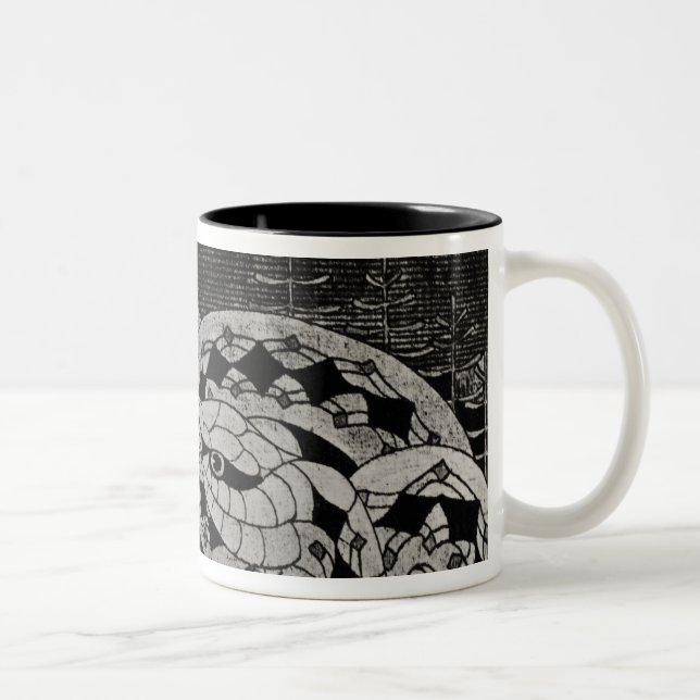 Caneca De Café Em Dois Tons Seppo Llmarinen que Ploughing o campo dos cobras (Direita)