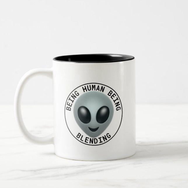 Caneca De Café Em Dois Tons Ser Humano Ser Mug (Esquerda)