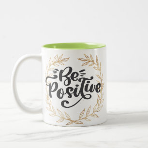 Caneca De Café Em Dois Tons Ser Positivo