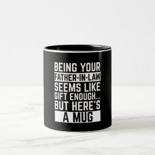 Caneca De Café Em Dois Tons Ser seu sogro parece ser presente suficiente