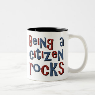 Caneca De Café Em Dois Tons Ser um cidadão balança
