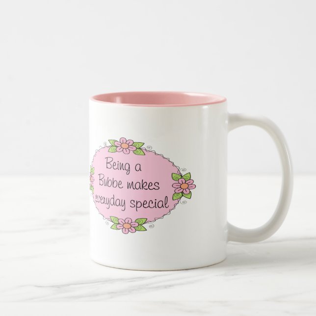 Caneca De Café Em Dois Tons Ser uma Bubbe torna todos os dias especiais (Direita)