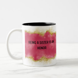 Caneca De Café Em Dois Tons Ser uma tia é um lado rosa dois inestimável