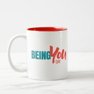 Caneca De Café Em Dois Tons Ser Você Um Mug Do Dia