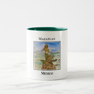 Caneca De Café Em Dois Tons Sereia de Mazatlán no Paseo Claussen