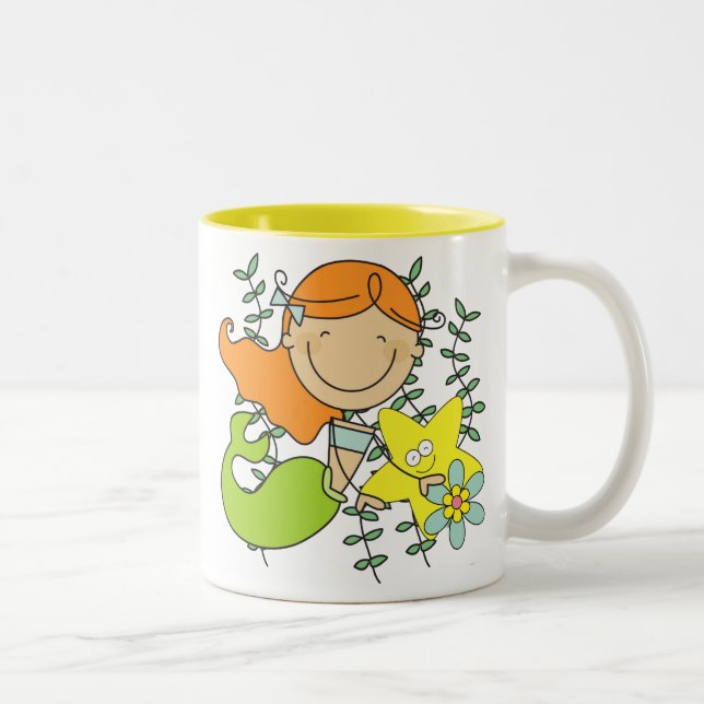 Caneca De Café Em Dois Tons Sereia Redhead (Direita)