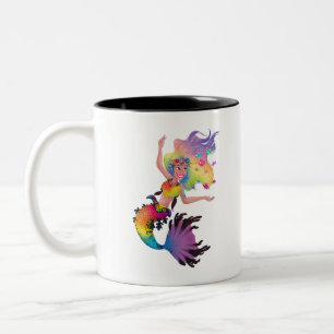 Caneca De Café Em Dois Tons Sereia Sparkles