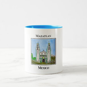 Caneca De Café Em Dois Tons Serena Parroquia Cristo Rey em Mazatlán