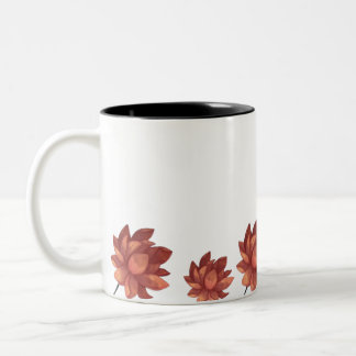 Caneca De Café Em Dois Tons Serene Girl & Pink Lotus Flower Mug