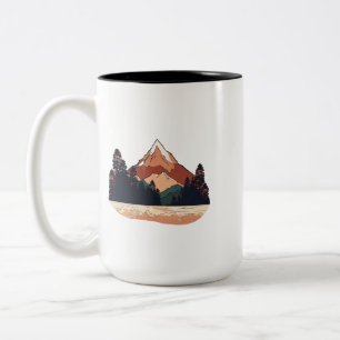 Caneca De Café Em Dois Tons Serene Mountain - Mug de dois tons - 15 oz