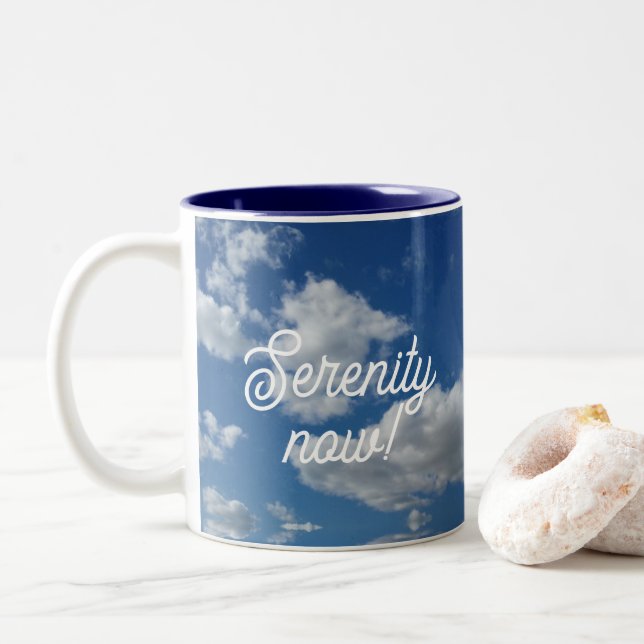 Caneca De Café Em Dois Tons Serenidade agora! (Com Donut)