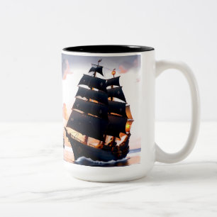 Caneca De Café Em Dois Tons Serenidade de vela