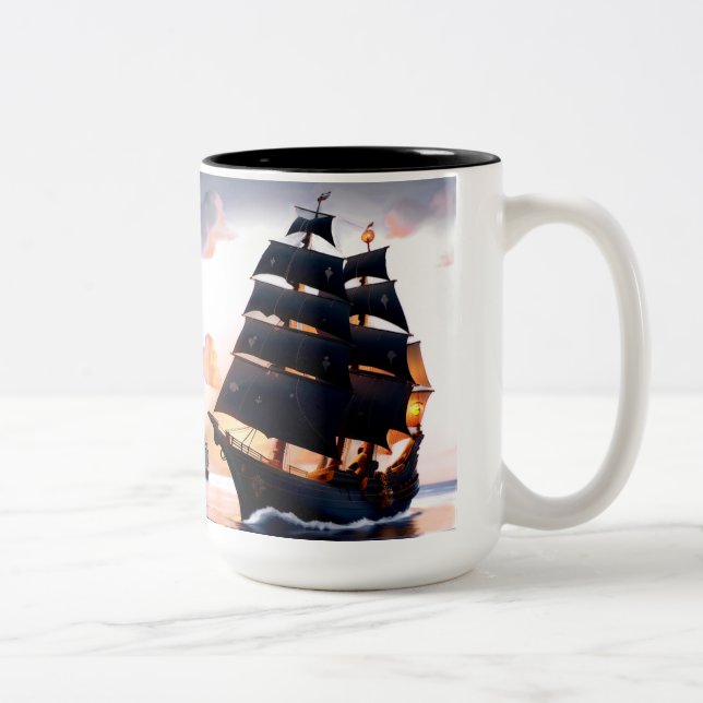 Caneca De Café Em Dois Tons Serenidade de vela (Direita)