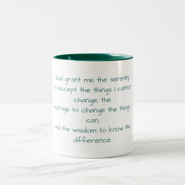 Caneca De Café Em Dois Tons Serenity Prayer Coffee Mug (Centro)