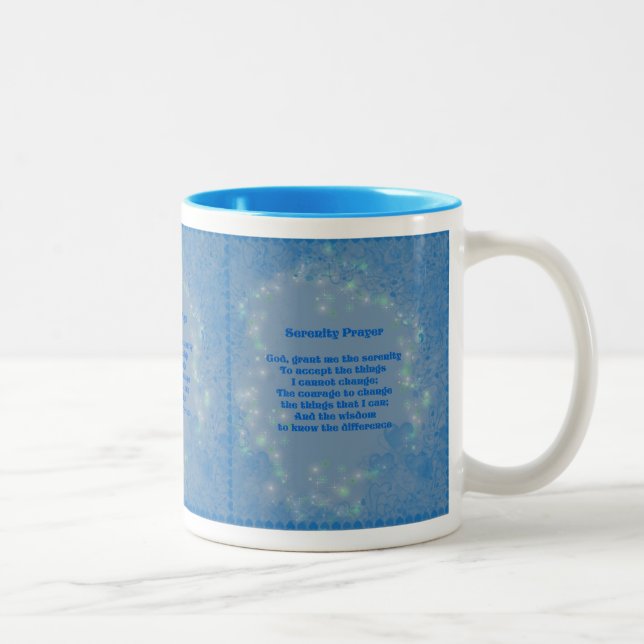 Caneca De Café Em Dois Tons Serenity Prayer Hearts Inspirational Mug (Direita)