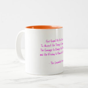 Caneca De Café Em Dois Tons Serenity Prayer Recovery Faith Esperança Sabedoria
