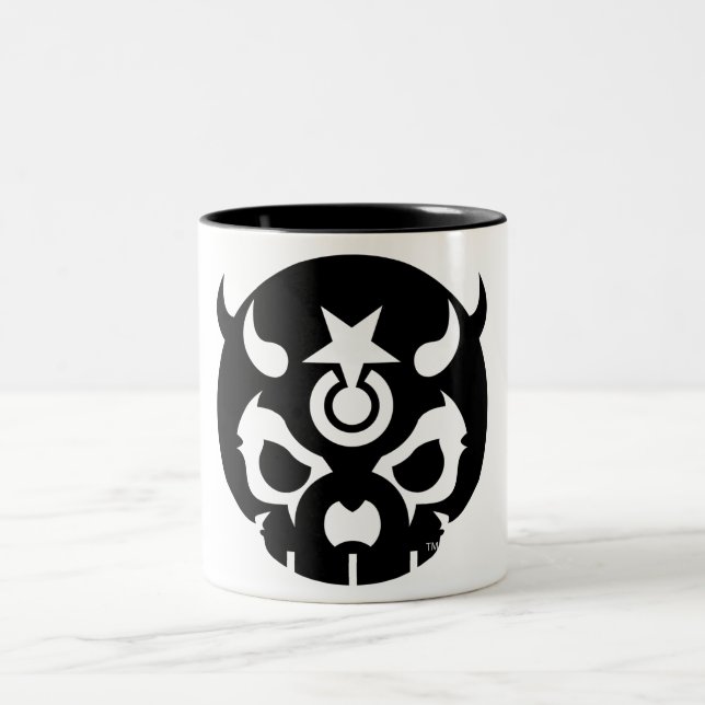 Caneca De Café Em Dois Tons Série do crânio da ESTRELA | da DOR (Centro)