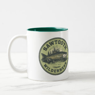 Caneca De Café Em Dois Tons Serrra Dentada Deserto Idaho Montanha Caminhada Al