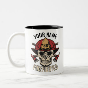 Caneca De Café Em Dois Tons Serviço de Bombeiros Personalizados