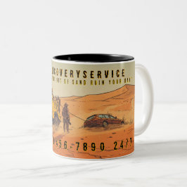 Caneca De Café Em Dois Tons Serviço de Caminhão de Reboque de Recuperação de V