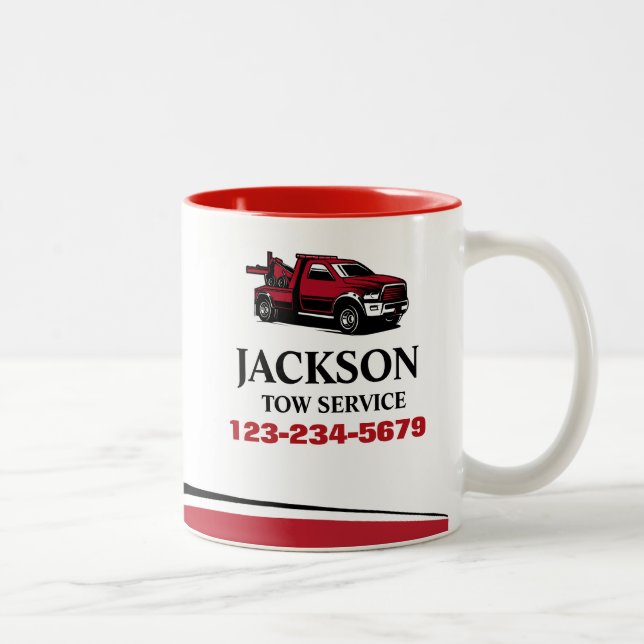 Caneca De Café Em Dois Tons Serviço Profissional de Reboque (Direita)