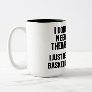 Caneca De Café Em Dois Tons Sessão de Terapia de Basquete em Andamento