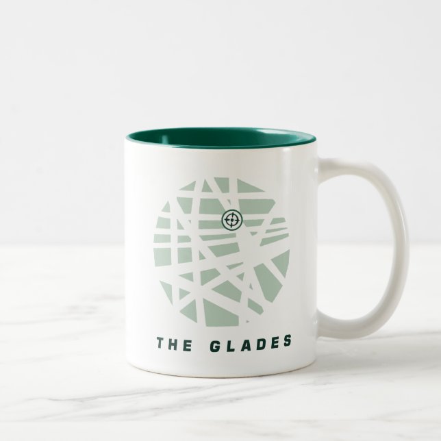 Caneca De Café Em Dois Tons Seta | Mapa da Cidade de Glades (Direita)